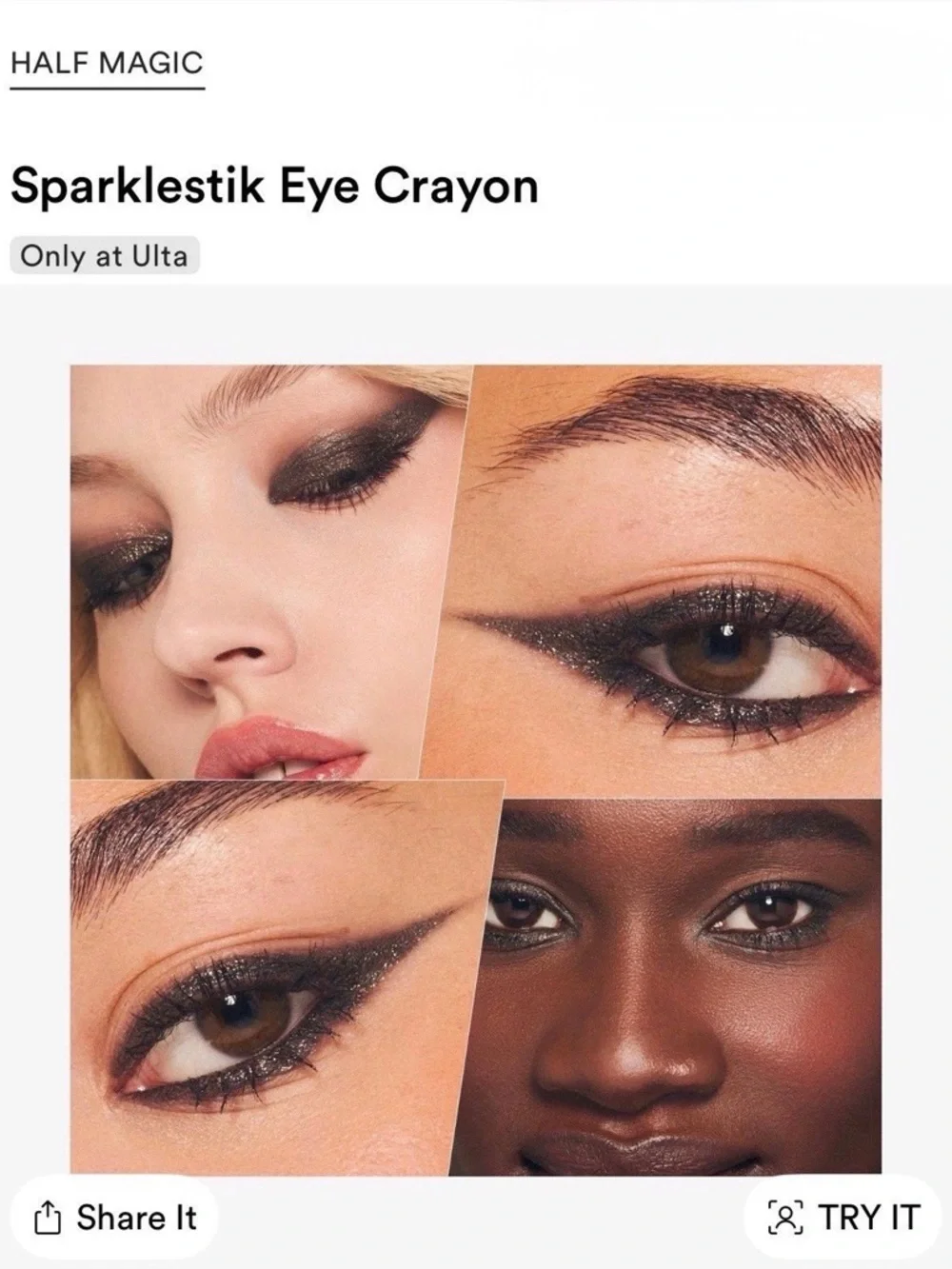 New Half Magic Sparklestik Eye Crayon shade Noir or Never